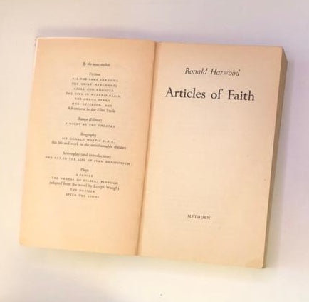 Articles of faith: An epic saga of struggle, seeking and expiation - Ronald Harwood (Rare)