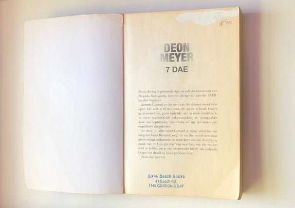 7 dae - Deon Meyer (First edition)