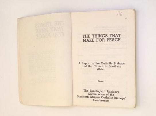 The things that make for peace - Theological Advisory Commission by the Southern African Catholic Bishops' Conference