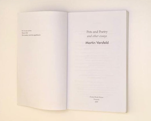 Pots and poetry and other essays - Martin Versfeld