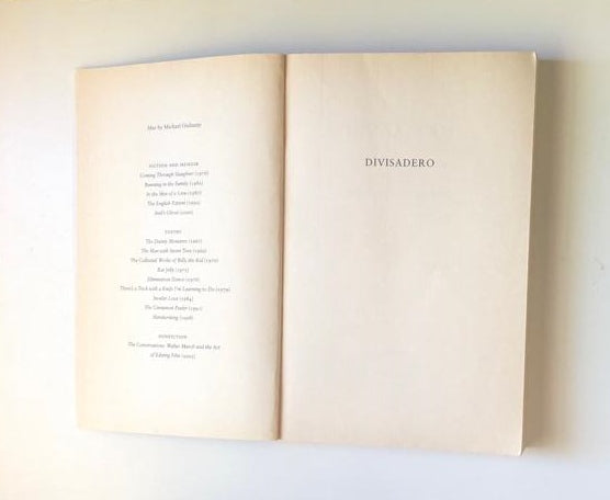 Divisadero - Michael Ondaatje (First edition)