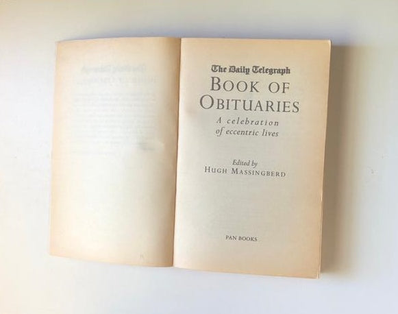 Book of obituaries: A celebration of eccentric lives - Edited by Hugh Massingberd