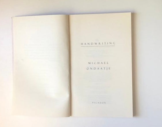 Handwriting: Poems - Michael Ondaatje
