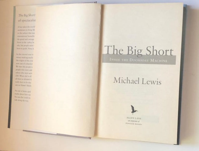 The big short: Inside the doomsday machine - Michael Lewis