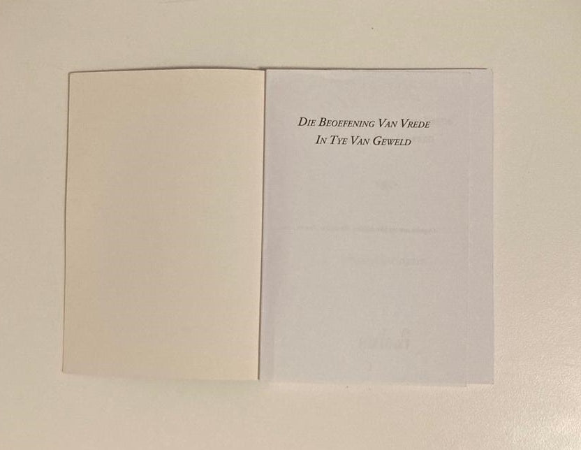 Die beoefening van vrede in tye van geweld - Pema Chödrön (First edition)