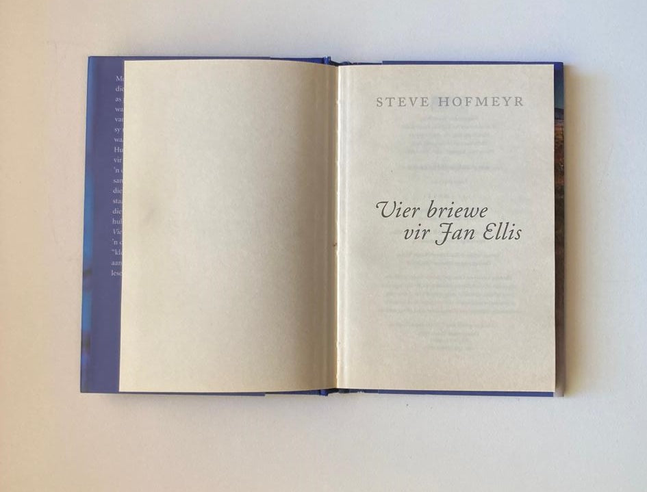 Vier briewe vir Jan Ellis - Steve Hofmeyr (First edition)