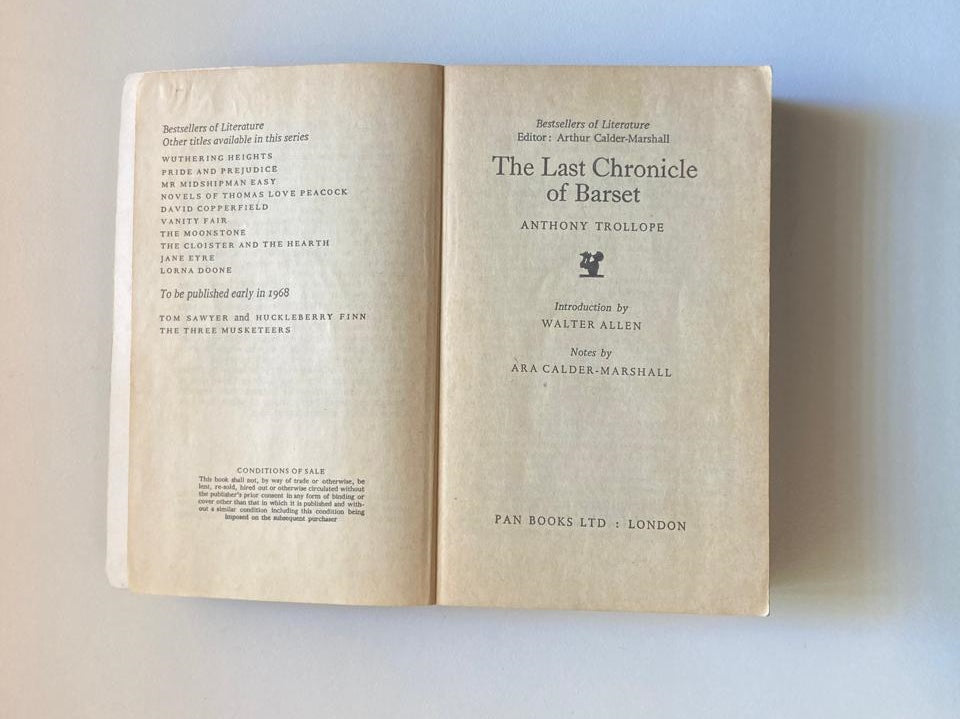 The last chronicle of Barset - Anthony Trollope