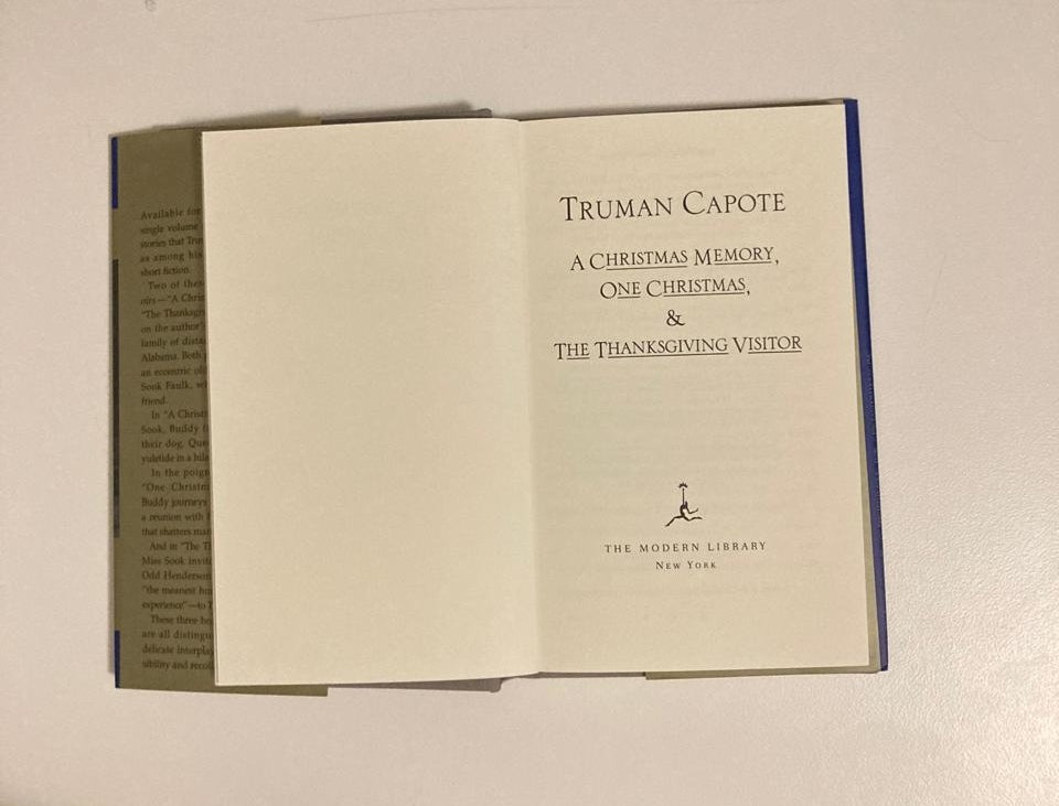 A Christmas memory, One Christmas, and The Thanksgiving visitor - Truman Capote