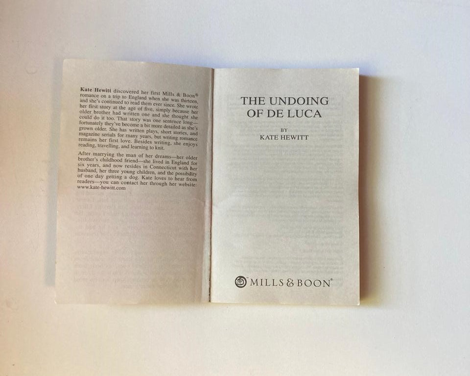 The undoing of de Luca - Kate Hewitt