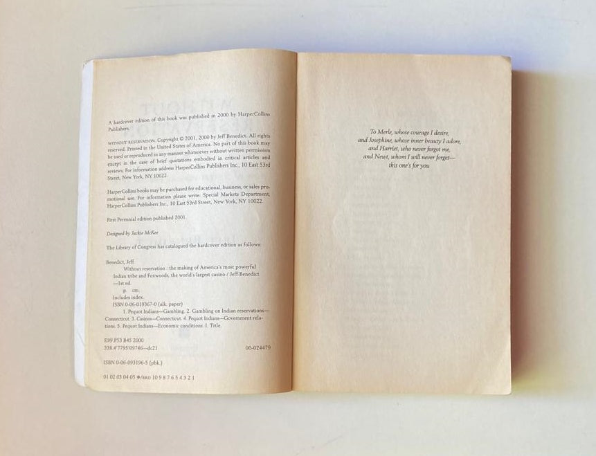 Without reservation: How a controversial Indian tribe rose to power and built the world's largest casino - Jeff Benedict