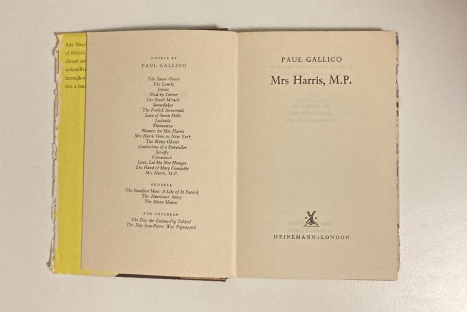 Mrs Harris MP - Paul Gallico (First edition; Mrs. 'Arris Series)