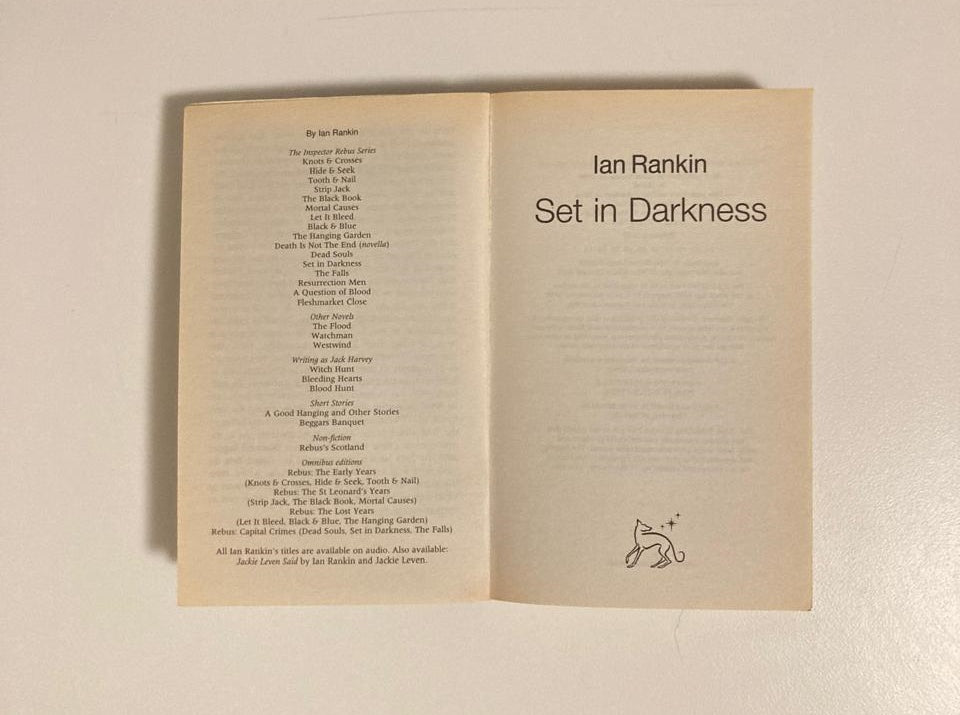 Set in darkness - Ian Rankin (Inspector Rebus #11)