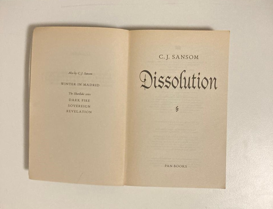 Dissolution - C.J. Sansom (Matthew Shardlake #1)