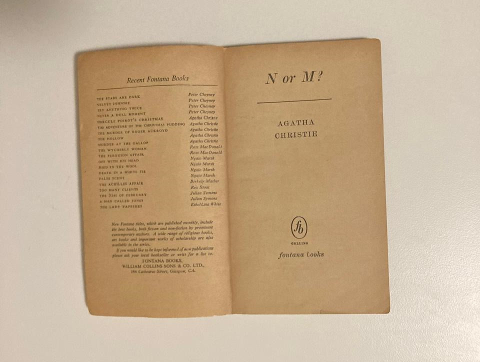 N or M? - Agatha Christie (Tommy & Tuppence Mysteries #3)