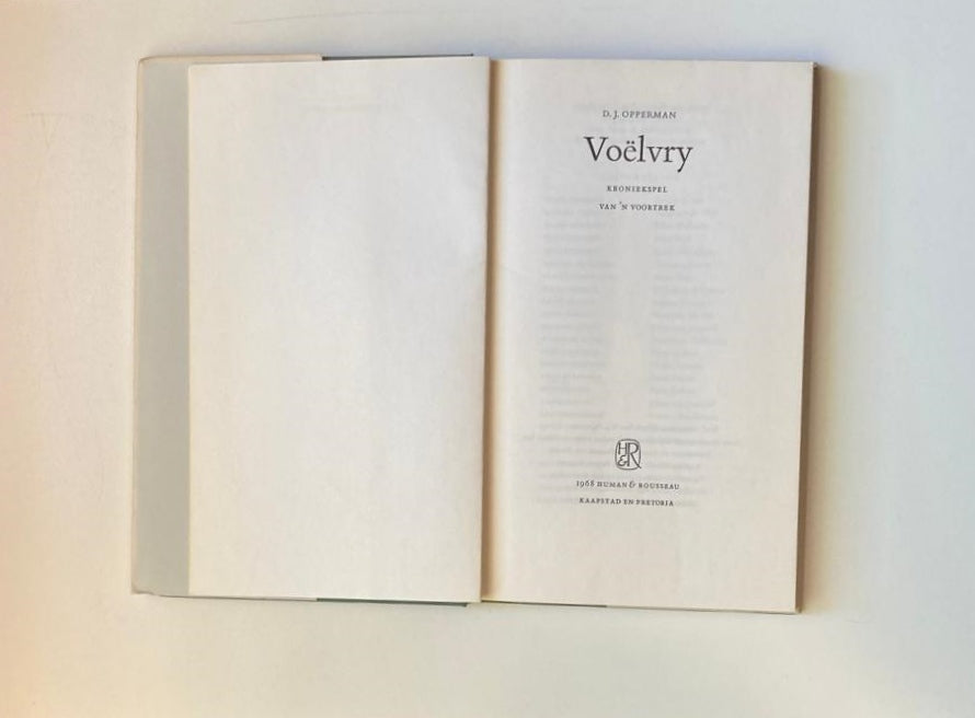 Voëlvry - D.J. Opperman (First edition)