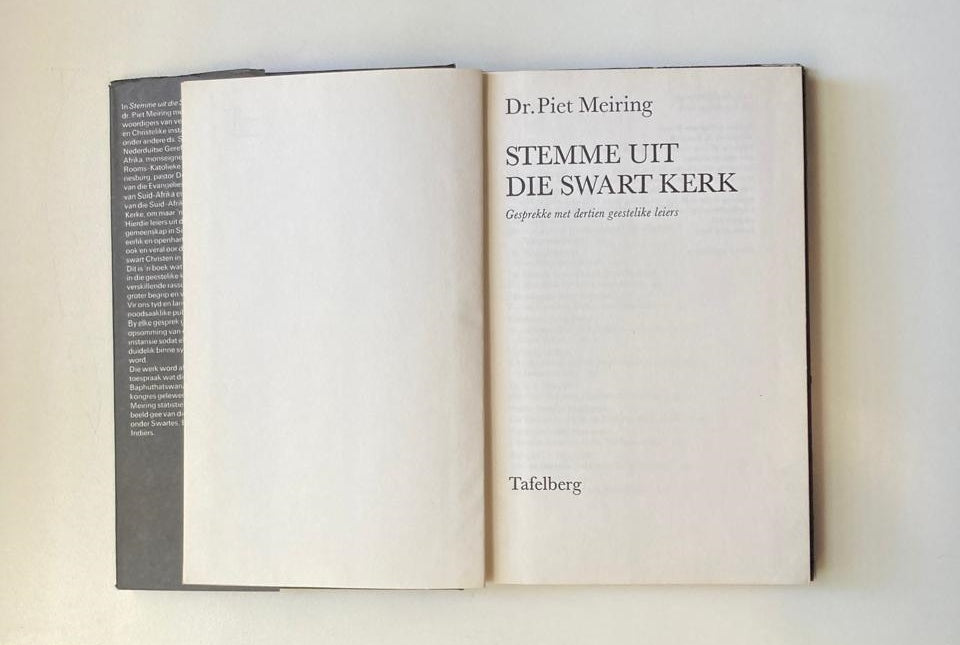 Stemme uit die swart kerk - Dr Piet Meiring (First edition)