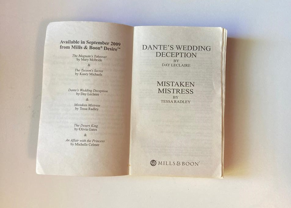 Danté's wedding deception - Day LeClaire / Mistaken mistress - Tessa Radley