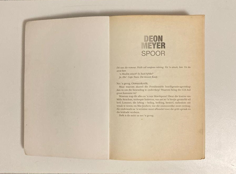 Spoor - Deon Meyer (First edition)