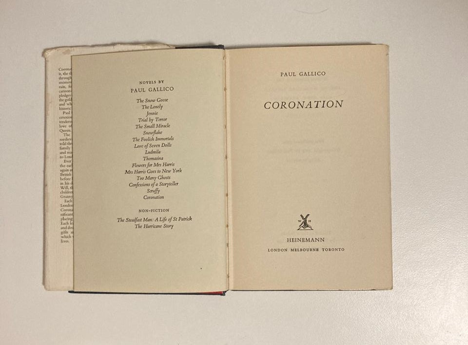 Coronation - Paul Gallico (First edition)