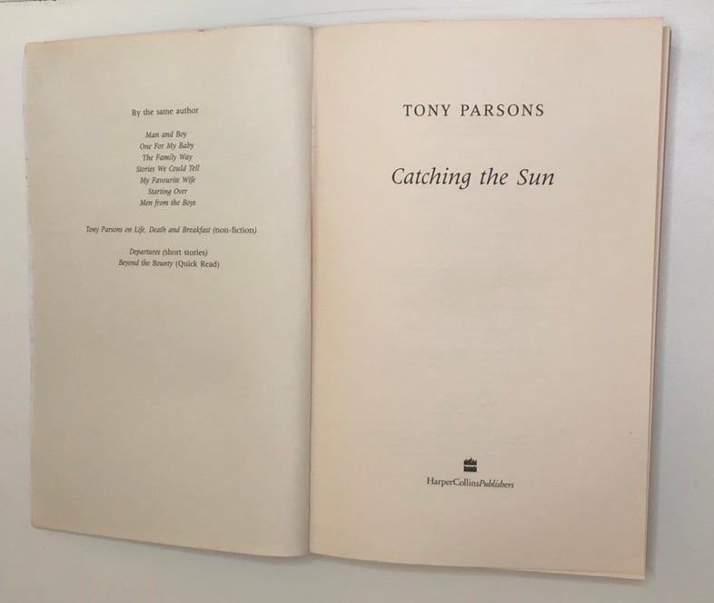 Catching the sun - Tony Parsons