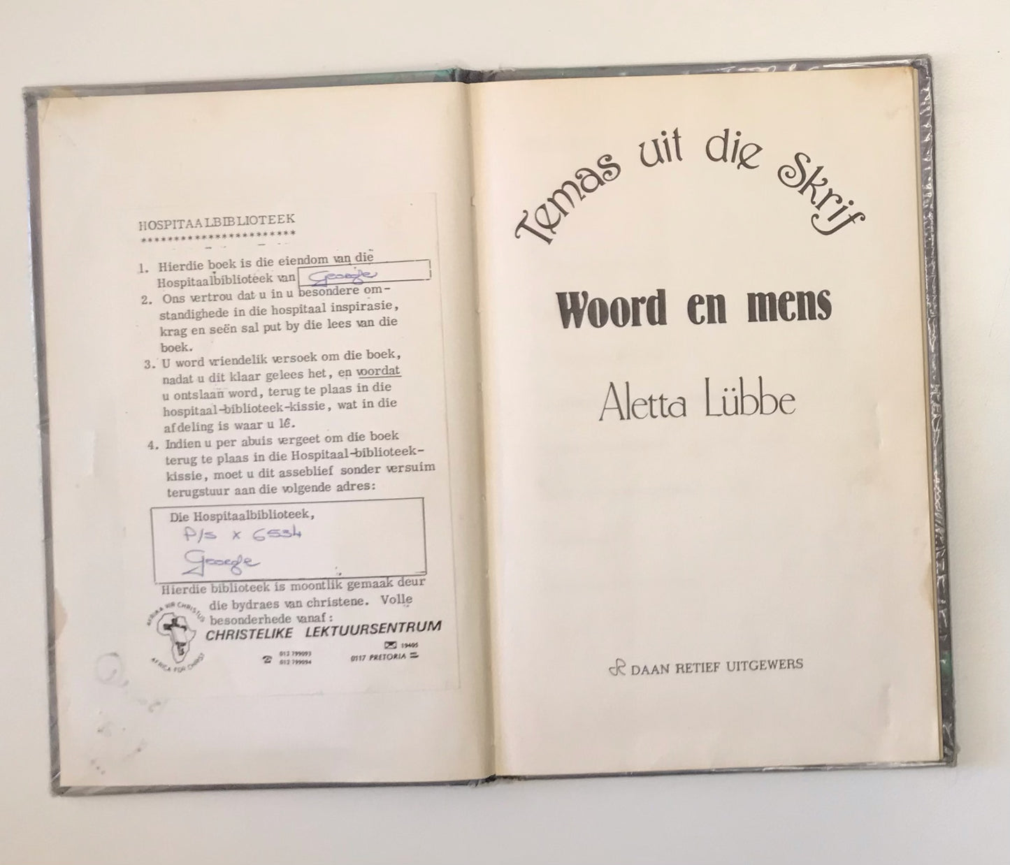 Temas uit die skrif: Woord en mens - Aletta Lübbe