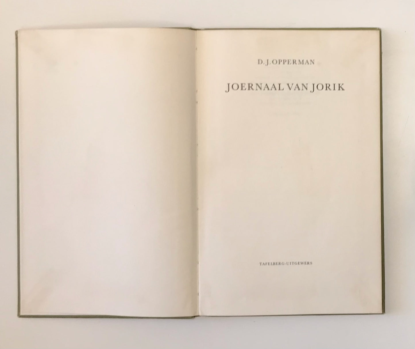 Joernaal van Jorik - D.J. Opperman