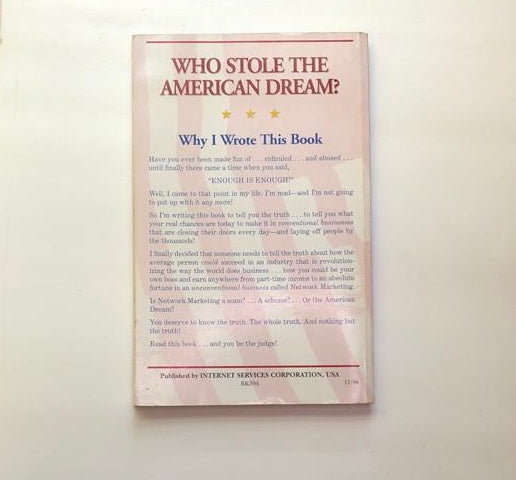 Who stole the American dream? The book your boss doesn't want you to read - Burke Hedges